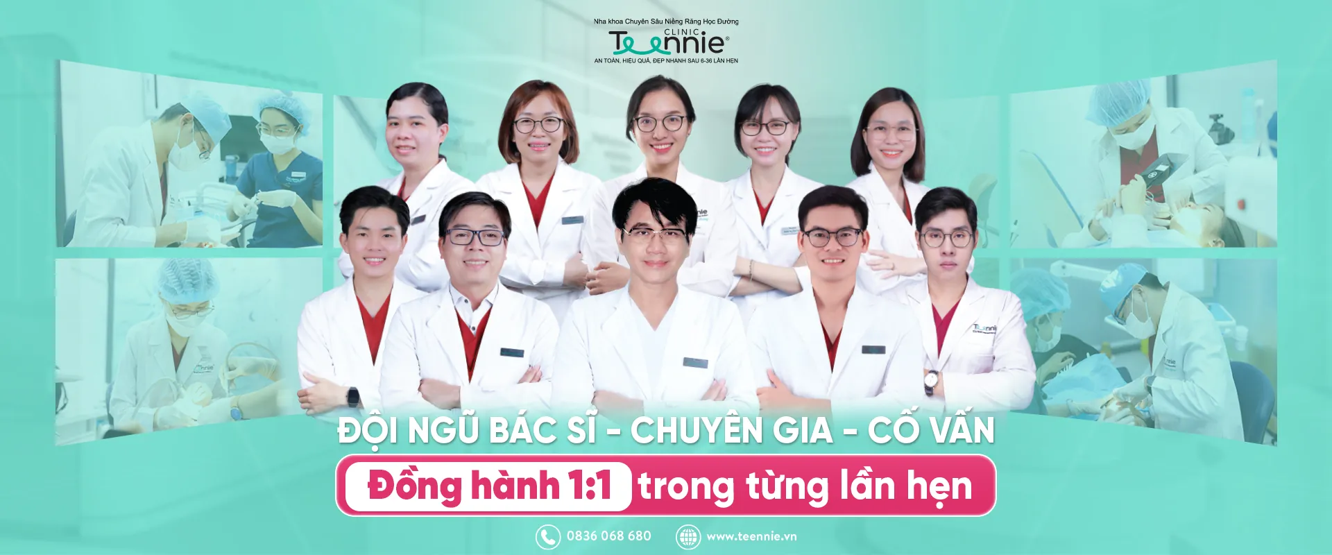 Đội ngũ bác sĩ chỉnh nha chuyên gia cố vấn Teennie Clinic - đồng hành 1:1 trong từng lần hẹn