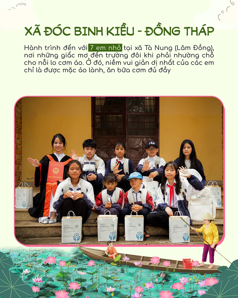 Teennie Clinic trao học bổng dự án Nuôi dưỡng nụ cười của em tại xã Đốc Binh Kiều, Đồng Tháp