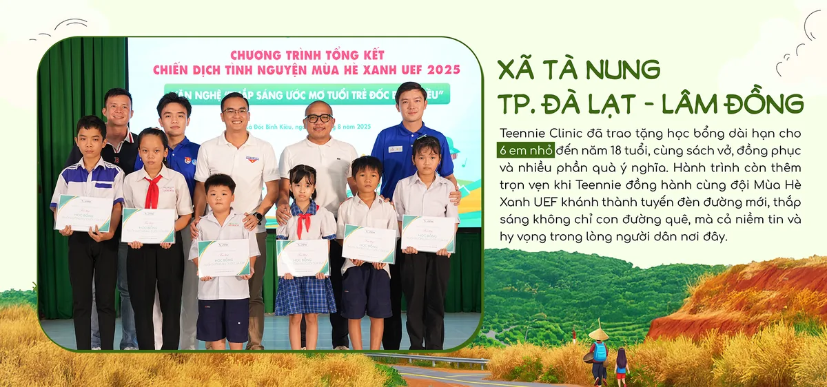Teennie Clinic trao học bổng dự án Nuôi dưỡng nụ cười của em tại xã Tà Nung, TP. Đà Lạt, Lâm Đồng